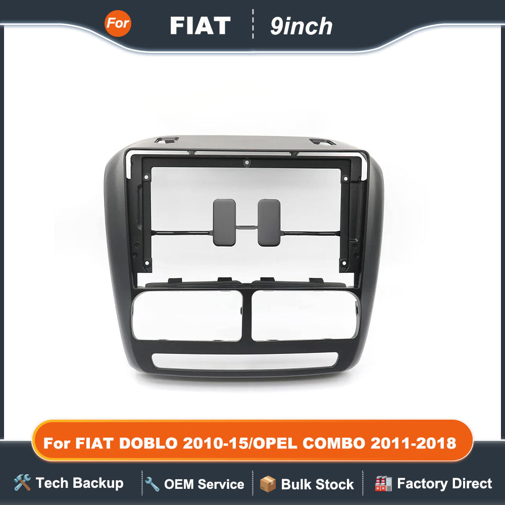 For FIAT DOBLO 2010-15/OPEL COMBO 2011-2018 9" Car Radio Stereo Frame Android MP5 Player Fascia 2Din Head Unit Cover Panel Trim