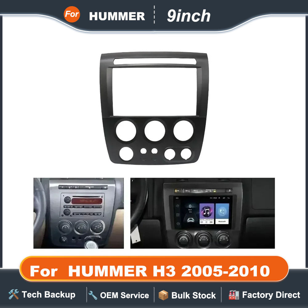 Car Refitting CD DVD Radio Fascia Frame for 2005-2010 HUMMER H3 (LHD) 2DIN Stereo Dash Face Plate  Panel Mount Kit