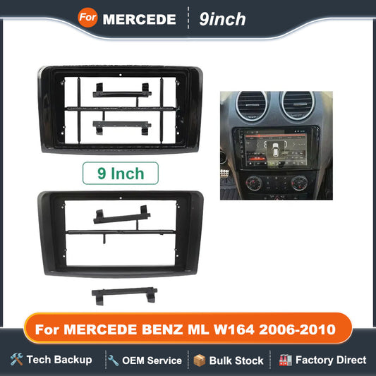 Car Stereo Frame For MERCEDE BENZ ML W164 2006-2010 Kit Audio Dash Trim Kits Facia Panel 9 Inch Universal Car Radio Frame
