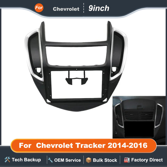 2 din 9 Inch Car Accessory for 2014-2016 Chevrolet Tracker fascia panel universal android radio frame car stereo