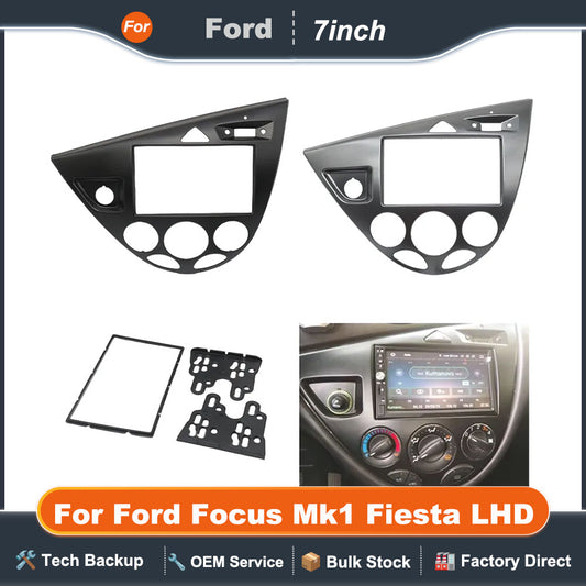 For Ford Focus Mk1 Fiesta LHD (7Inch)Car Radio Fascias Android GPS MP5 Stereo Player 2 Din Head Unit Panel Dash Frame Installat