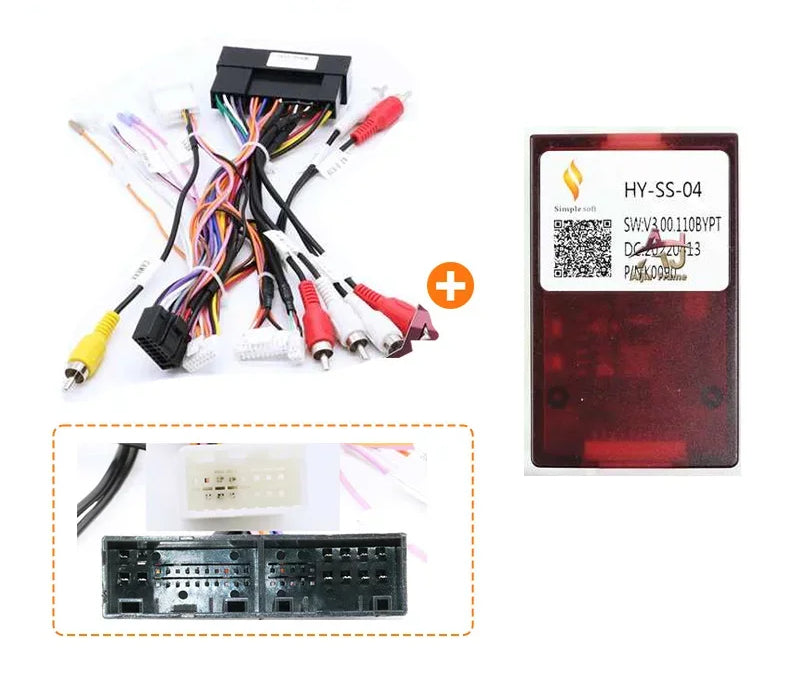 Harness Adapter 16 Pin Plug to 18Pin 24Pin for Hyundai Kia Rio/K5/Soul Connector Car Android Cable And Canbus