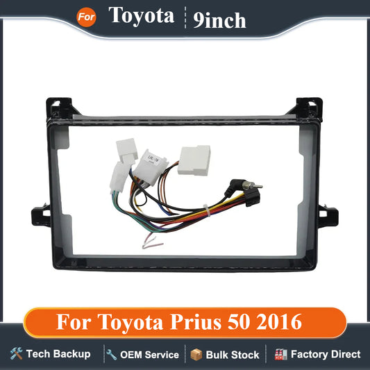 9 Inches Car Stereo Dash Radio Fascia Kit Installation Trim Panel Frame Double Din For Toyota Prius 50 2016 Android player