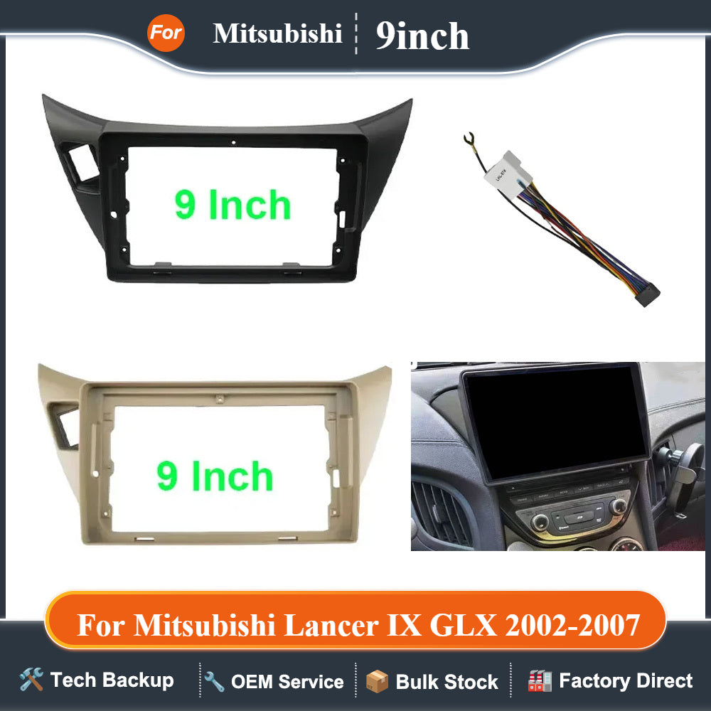 9 Inch Car Frame Fascia Adapter For Mitsubishi Lancer IX GLX 2002-2007 Android Radio Dash Fitting Panel Kit