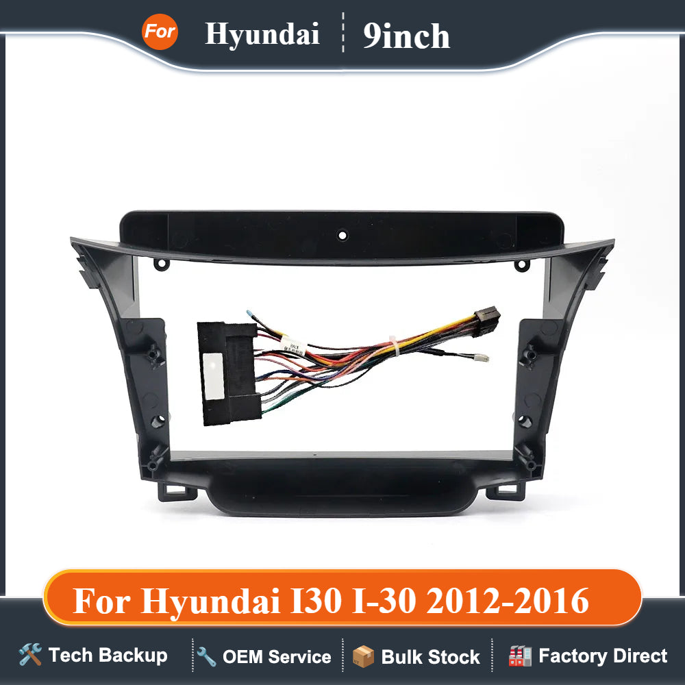 For Hyundai I30 I-30 2012-2016 9 inch auto parts dashboard accessories touch screen car DVD player plastic frame