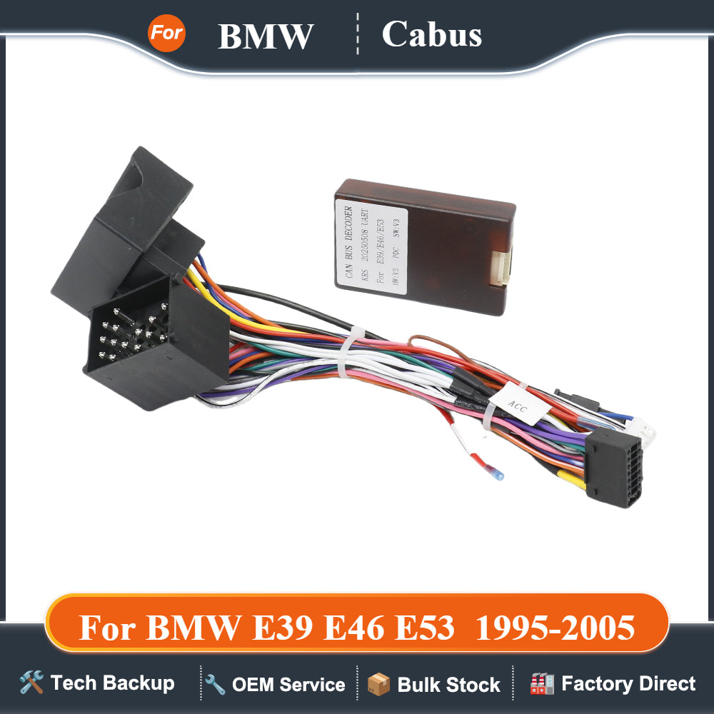 For 1995-2005 16 PIN 2 Din for BMW E39 E46 E53 Android GPS Radio Auto Android Draad Kabel Adapter Cabus Doos