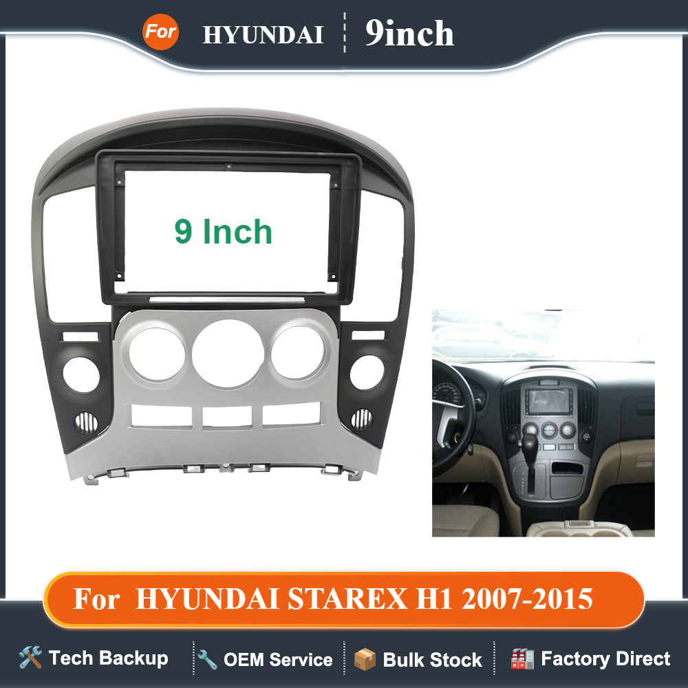 9 Inch Car Frame Fascia Adapter Android Radio1 Audio Dash Fitting Panel Kit For 2007-2015 HYUNDAI STAREX H1