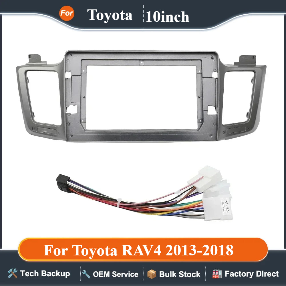 2 din auto accessories car radio fascia stereo panel dvd frame for Toyota RAV4 2013-2018
