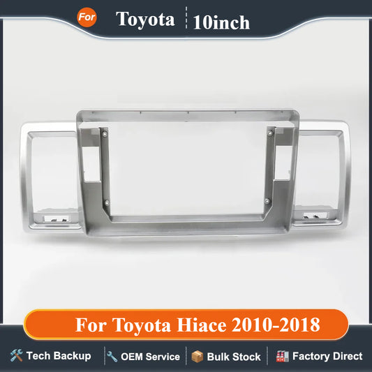 10 Inch Car Frame Fascia Adapter Canbus Box Decoder For Toyota Hiace 2010-2018 Android Radio Dash Fitting Panel Kit