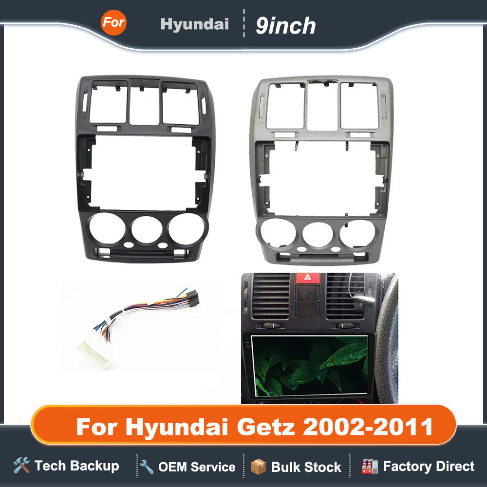 Car Radio Fascias For Hyundai Getz 2002-2011 RHD LHD 9Inch Multimedia Frame Video Player Navigation DVD Dash Panel Trim Kit