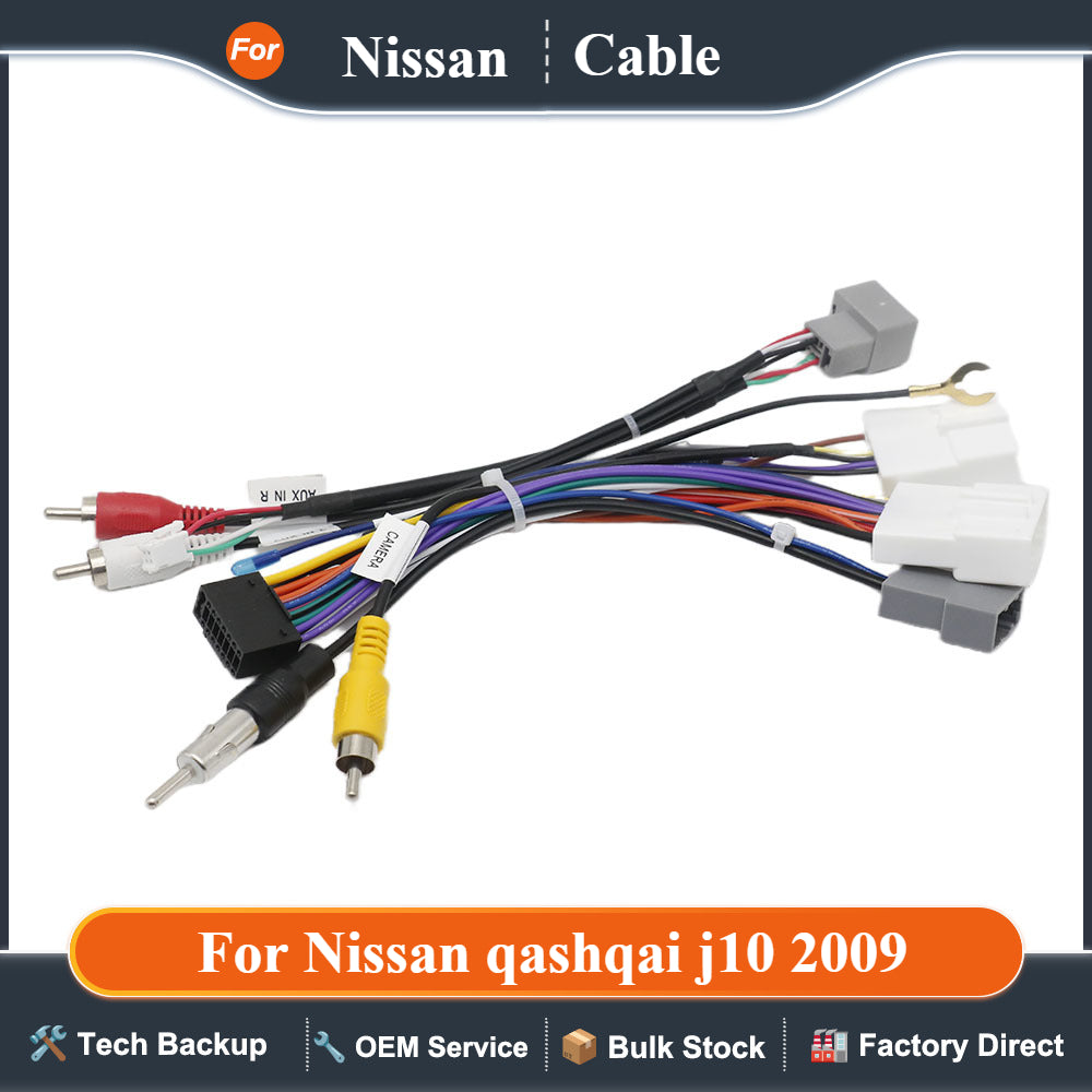 For 2009 Car Android Multimedia Cable Adapter For Nissan qashqai j10