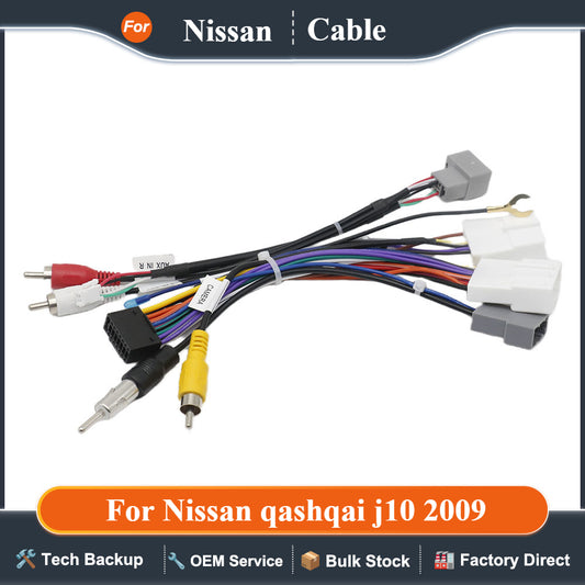 For 2009 Car Android Multimedia Cable Adapter For Nissan qashqai j10