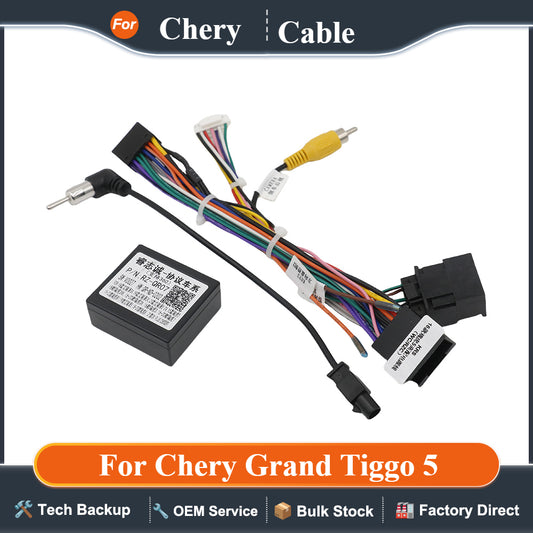 16 Pin Plug Connector Camera in For Chery Grand Tiggo 5 Radio Wiring Harness Adapter CAN Bus Decoder Car Android Head Unit Cable