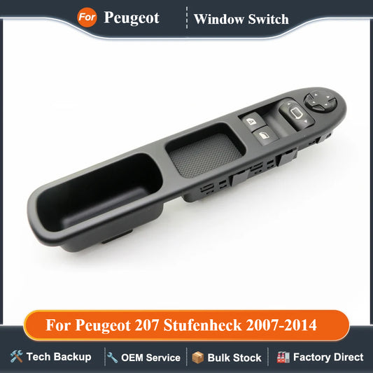 FRONT LEFT DIRVE SIDE Master Power Window Switch 6554.QC-L for Peugeot 207 Stufenheck 2007-2014  Citroen C3 Picasso