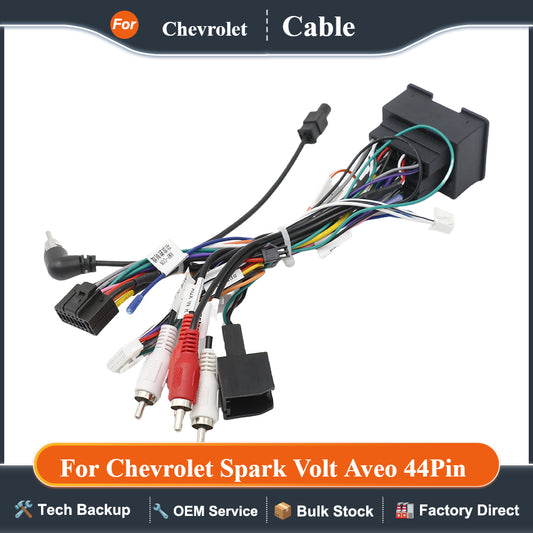 16 Pin Plug Auxiliary Audio Connector Car Android Cable for Chevrolet Spark Volt Aveo 44Pin Radio Wiring Harness Adapter