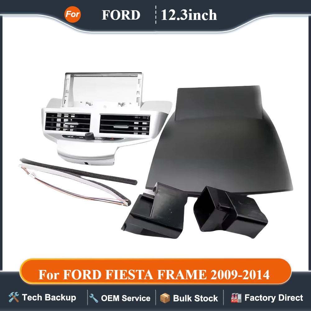 12.3 Inch Car Radio Stereo For 2009-2014 FORD FIESTA FRAME GPS MP5 Android Player 2Din Fascias Panel DashBoard Frame Cover