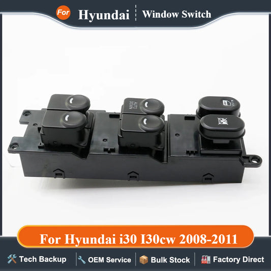 Car Front left Window Control Switch Lifter Button Driver Side For Hyundai i30 I30cw 2008 2009 2010 2011 93570-2L010