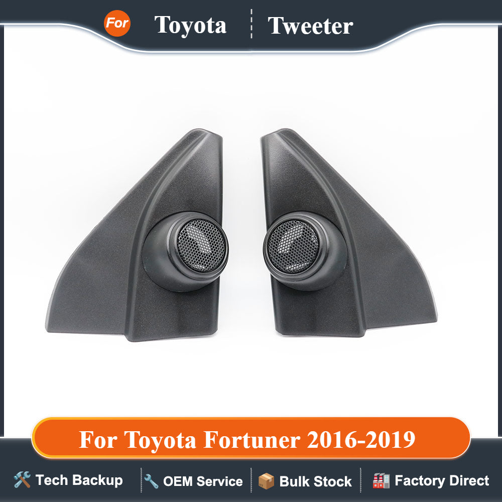 For Toyota Fortuner 2016-2019 2PCS Car Tweeter Refitting Audio Door Angle Gum Speaker Cover Boxes Mounts