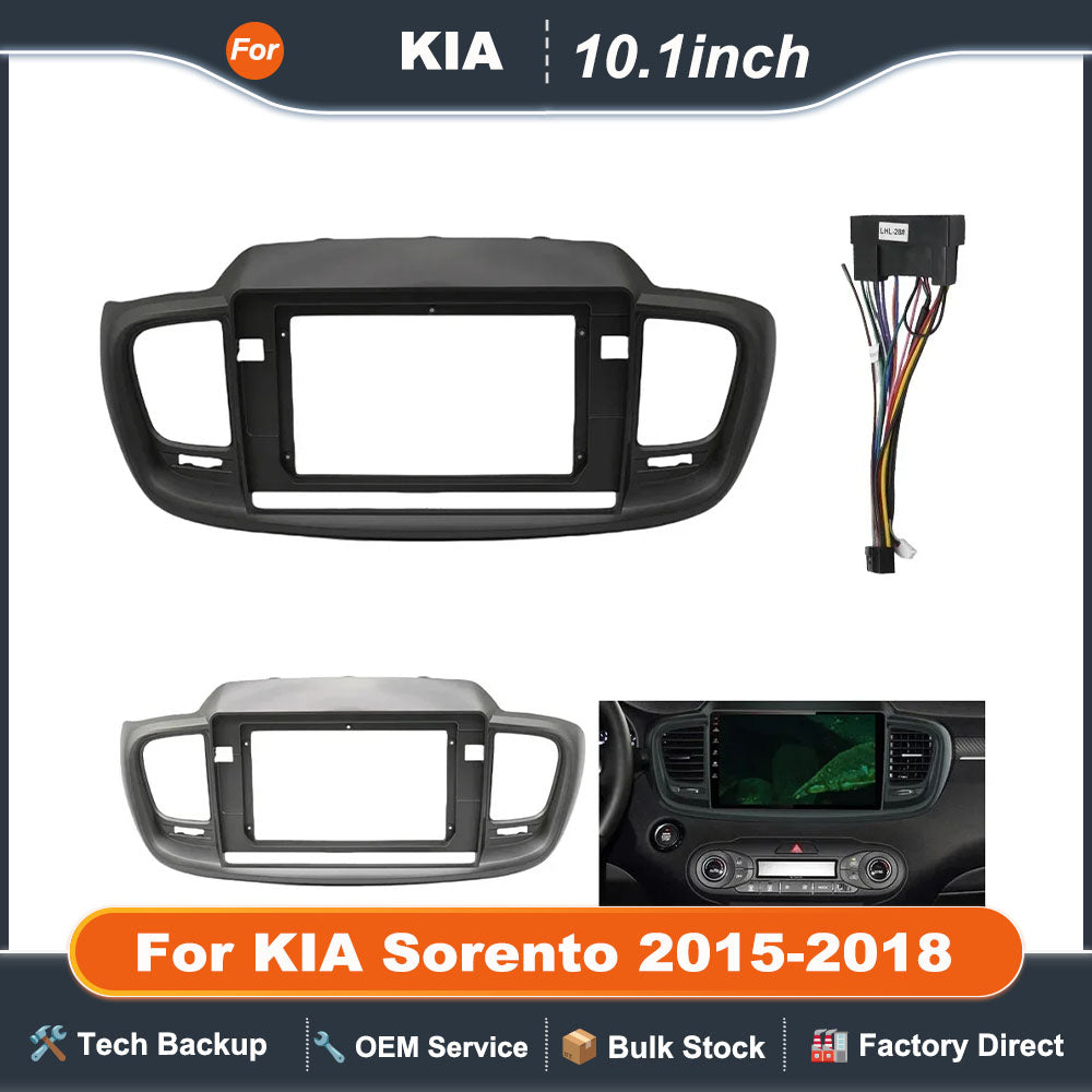 10.1 Inch Car Fascia In-dash Installation Trim Refitting Adaptor Panel Kit DVD Bezel Frame  For KIA Sorento 2015-2018（LHD）
