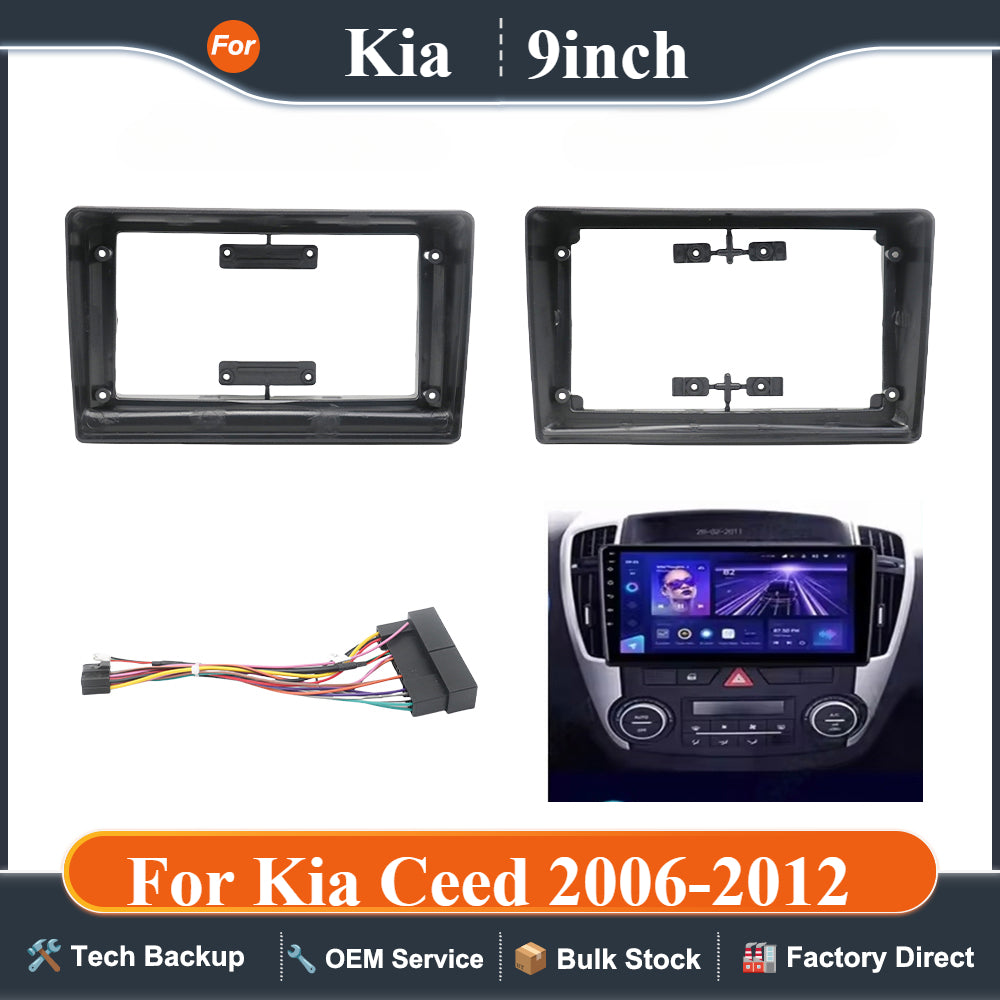 For Kia Ceed 2006-2012 9 Inch Car Frame Fascia Adapter Android Radio Dash Fitting Panel Kit