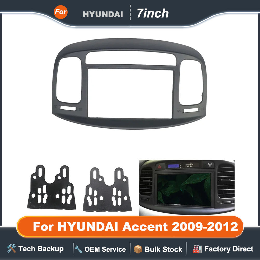 For HYUNDAI Accent 2009-2012(7Inch)Car Radio Fascias Android GPS MP5 Stereo Player 2 Din Head Unit Panel Dash Frame Installation