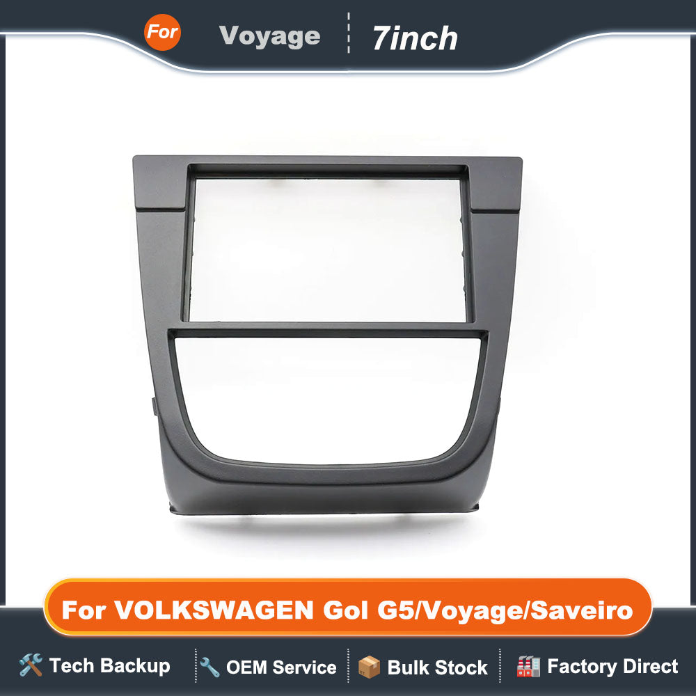 2DIN Car Stereo Frame Dashboard Panel Fascia Wear Proof Replacement for VOLKSWAGEN Gol G5/Voyage/Saveiro
