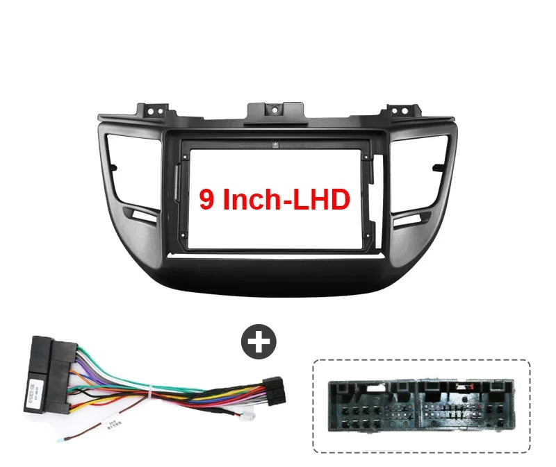 9'' For HYUNDAI TUCSON 2015-2017 Car Radio Player Panel Frame Stereo Android Cable Wire Harness Fascia Dashboard Cover