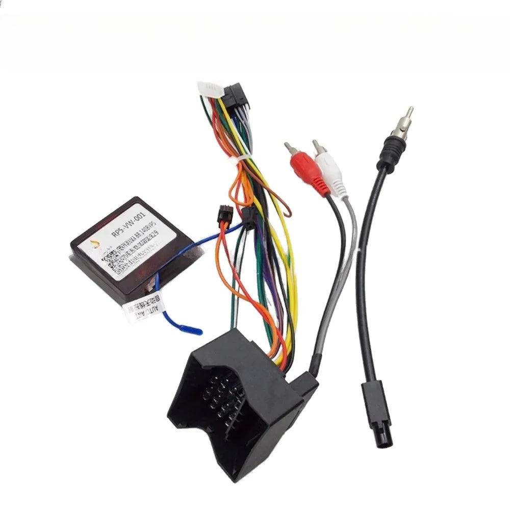 Canbus Box RP5-VW-001 For VW Volkswagen Golf 5/6/Polo/Passat/Jetta/Tigua 16 PIN Harness Power Cable Android Car radio Multimedia