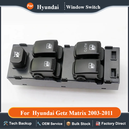 for 2003-2011 Hyundai Getz Matrix for 2002-2005 Kia Carens Front Left Car Window Control Switch Auto Parts 93570-1C110