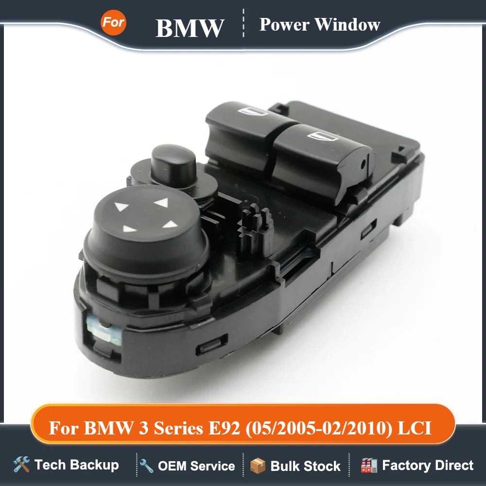 Car Accessories Window Lifter Control Switch Left Driver Side For BMW 3 Series E92 (05/2005-02/2010) LCI (11/2008-06/2013)