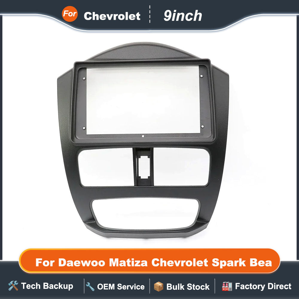 For Daewoo Matiza Chevrolet Spark Beat 9 inch Car Audio Big Screen DVD Fascia Frame Adapter 2Din Radio Dash Panel  Kit
