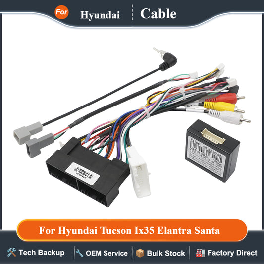 16 Pin Connector Car Android Cable Adapter for Hyundai Tucson Ix35 Elantra Santa Fe for Kia Sportage Ceed CAN Bus Wiring Harness