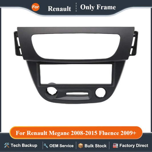 1 Din Car Radio Fascia DVD Frame Panel Dash Install Kit for Renault Megane 2008-2015 Fluence 2009+