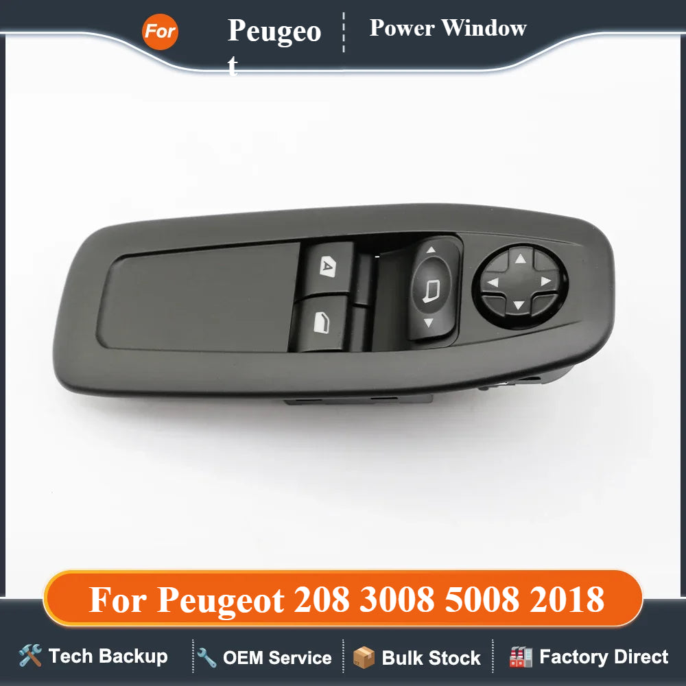 For Peugeot 208 3008 5008 2018 96751127ZD Car Window Glass Lifter Control Master Switch Panel Car 96751120ZD Without Folding