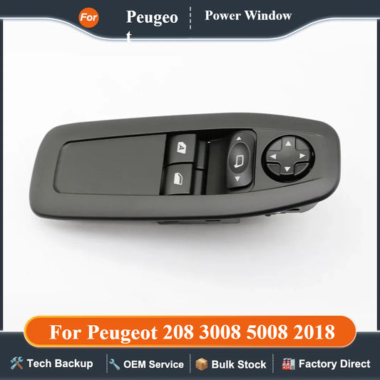 For Peugeot 208 3008 5008 2018 96751127ZD Car Window Glass Lifter Control Master Switch Panel Car 96751120ZD Without Folding