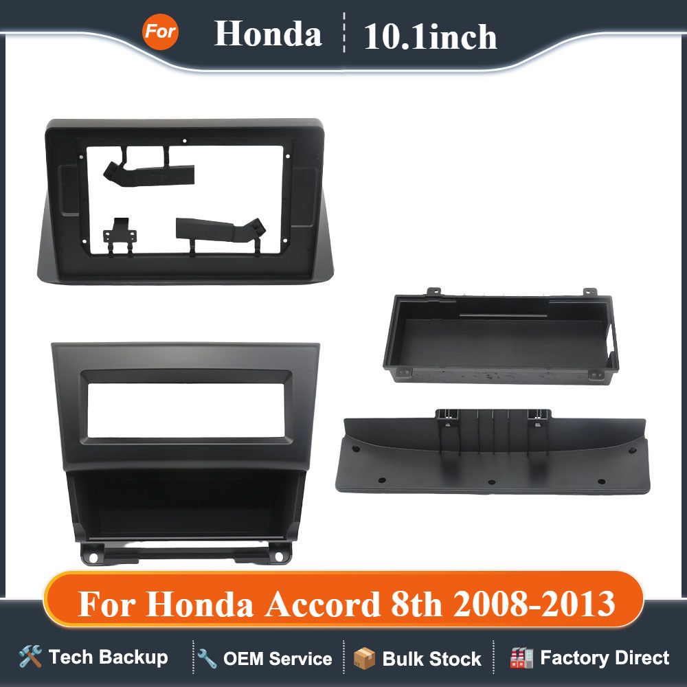 10.1 Inch Car Radio Fascia For Honda Accord 8th 2008-2013 Android GPS MP5 Player Casing Frame 2 Din Head Unit Dash Cover Panel