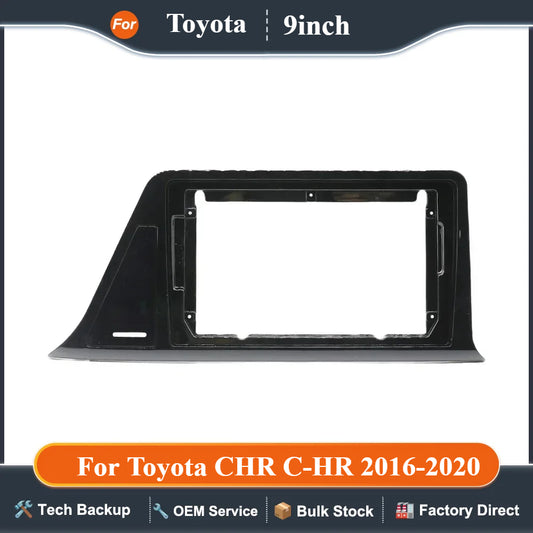 For Toyota CHR C-HR 2016-2020 9Inch 15CM Car Radio Fascias Android GPS MP5 Stereo Player 2 Din Head Unit Panel Dash Frame Insta