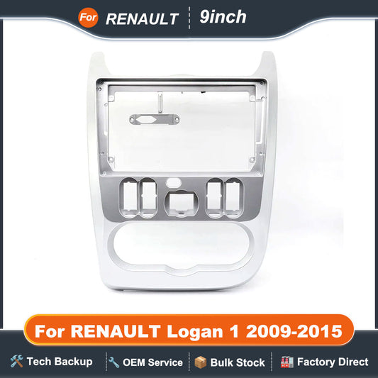 9" Car Radio Fascia For RENAULT Logan 1 2009-2015/LADA Largus 2012-2020 Video Panel Player Audio Dash 2 Din Frame Mount Kit