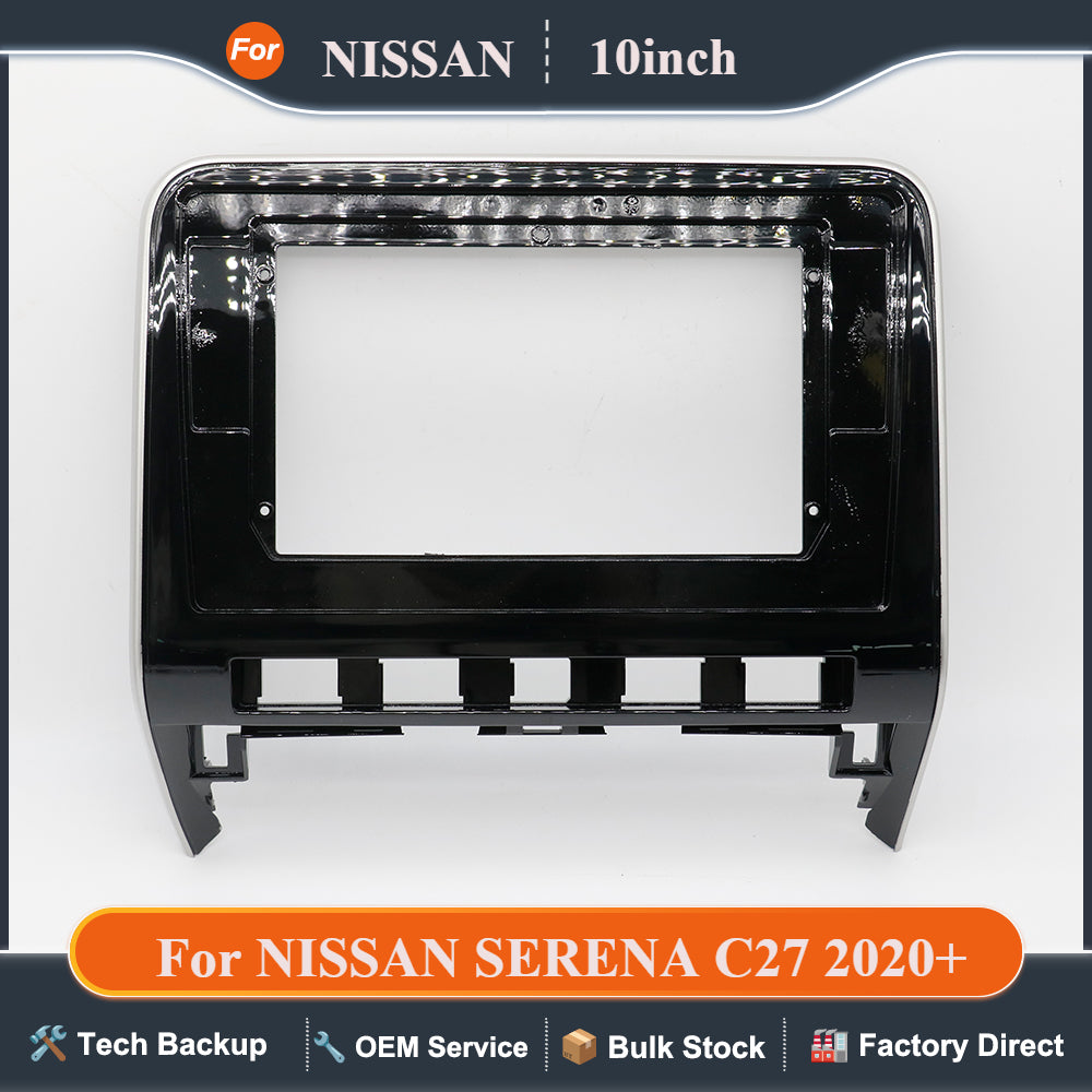 For NISSAN SERENA C27 2020+ 10 Inch Car Radio Installation Double Din DVD GPS Mp5 Plastic Fascia Panel Frame Right Wheel