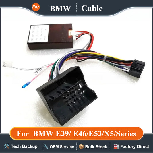 Car accessories Car radio Canbus Box Decoder For 2 Din BMW E39/ E46/E53/X5/Series Cable 16 pin Wiring Harness Plug Power Cable