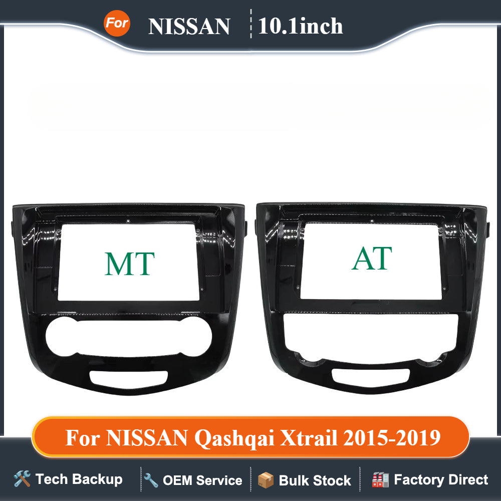 10.1 Inch For NISSAN Qashqai Xtrail 2015-2019 Car Radio Stereo Fascia Frame Head Unit Android Screen GPS MP5 Player Dash Cover P