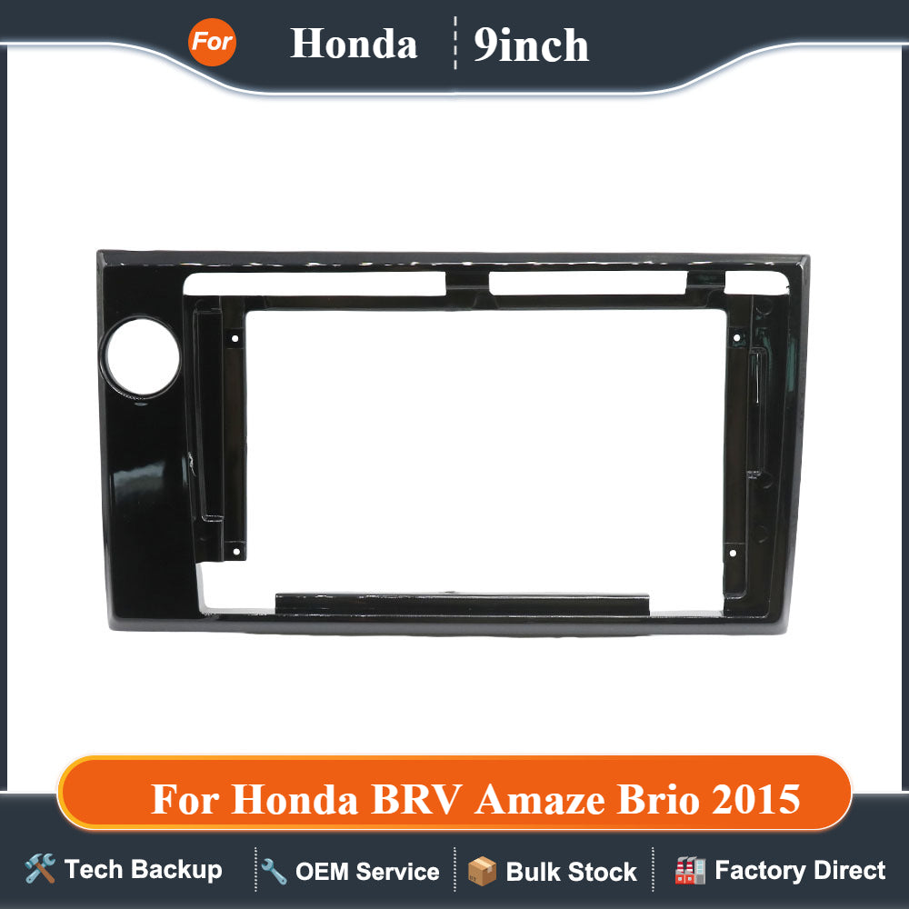 9 Inch Car Frame Fascia Adapter For Honda BRV Amaze Brio 2015 Android Radio Dash Fitting Panel Kit