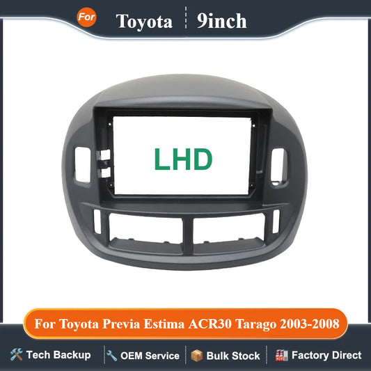 AUTODAILY 9 Inch Car Frame Fascia Adapter Android Radio Dash Fitting Panel Kit For Toyota Previa Estima ACR30 Tarago 2003-2008
