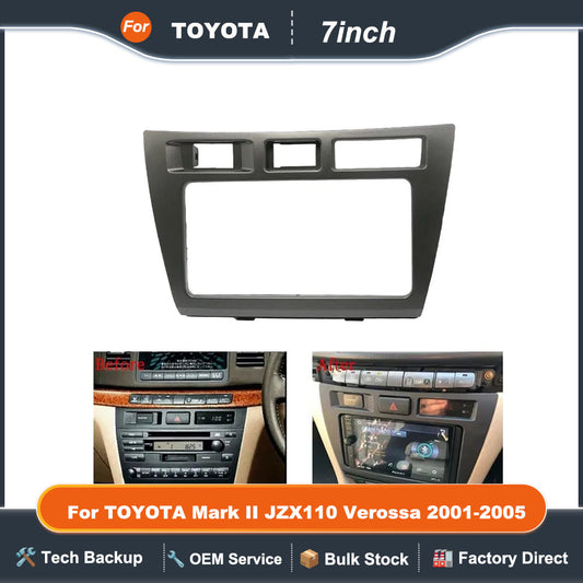 Car Radio Fascia for TOYOTA Mark II JZX110 Verossa Stereo Dash Kit Installation Fascia CD Face Plate Panel DVD Frame 2 DIN