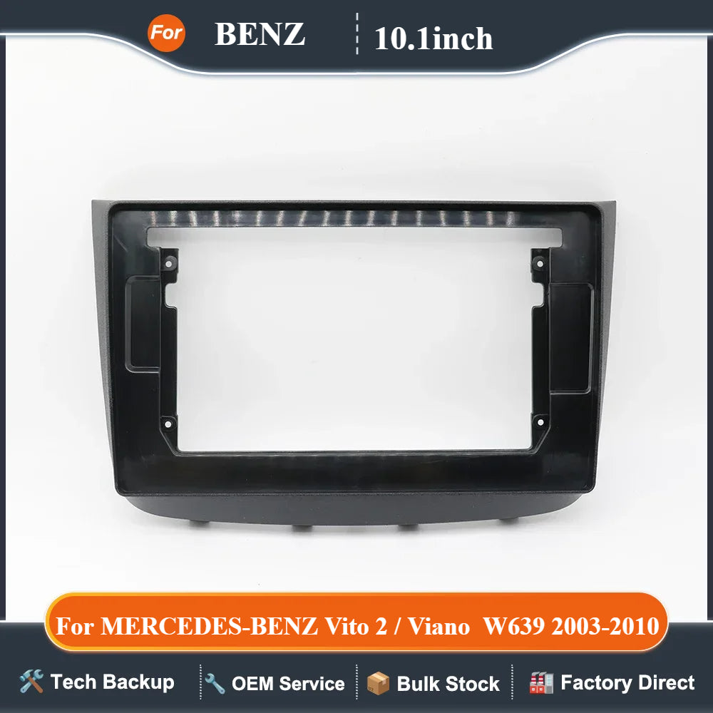 For MERCEDES-BENZ Vito 2 / Viano  W639 003-010(10.1 Inch) Car Radio Stereo Android MP5 Player Din Head Unit Panel Frame Trim