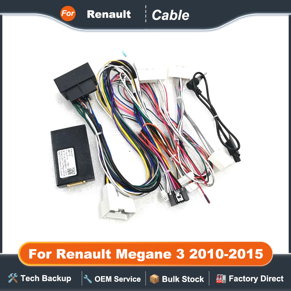 Canbus Box Adaptor For Renault Megane 3 2010-2015/Fluence 2014/ Koleos 2010-2014 Wiring Harness Cable Android 2 Din Car Radio
