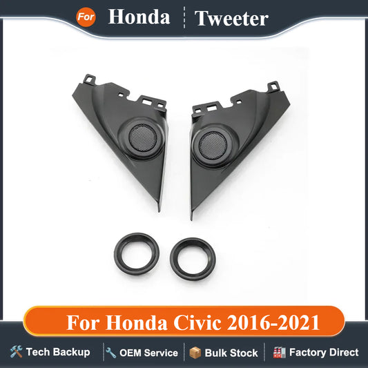 2PCS For Honda Civic 2016-2021 Car Tweeter Refitting Audio Door Angle Gum Speaker Cover Boxes Mounts