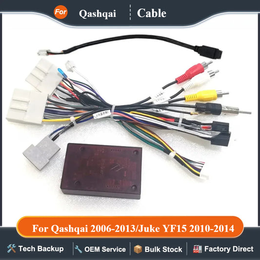Car Radio Stereo Wiring Harness Cable Adapter 16pin For Qashqai 2006-2013/Juke YF15 2010-2014/X-TRAlL 3/Qashqai 2 2013-2021