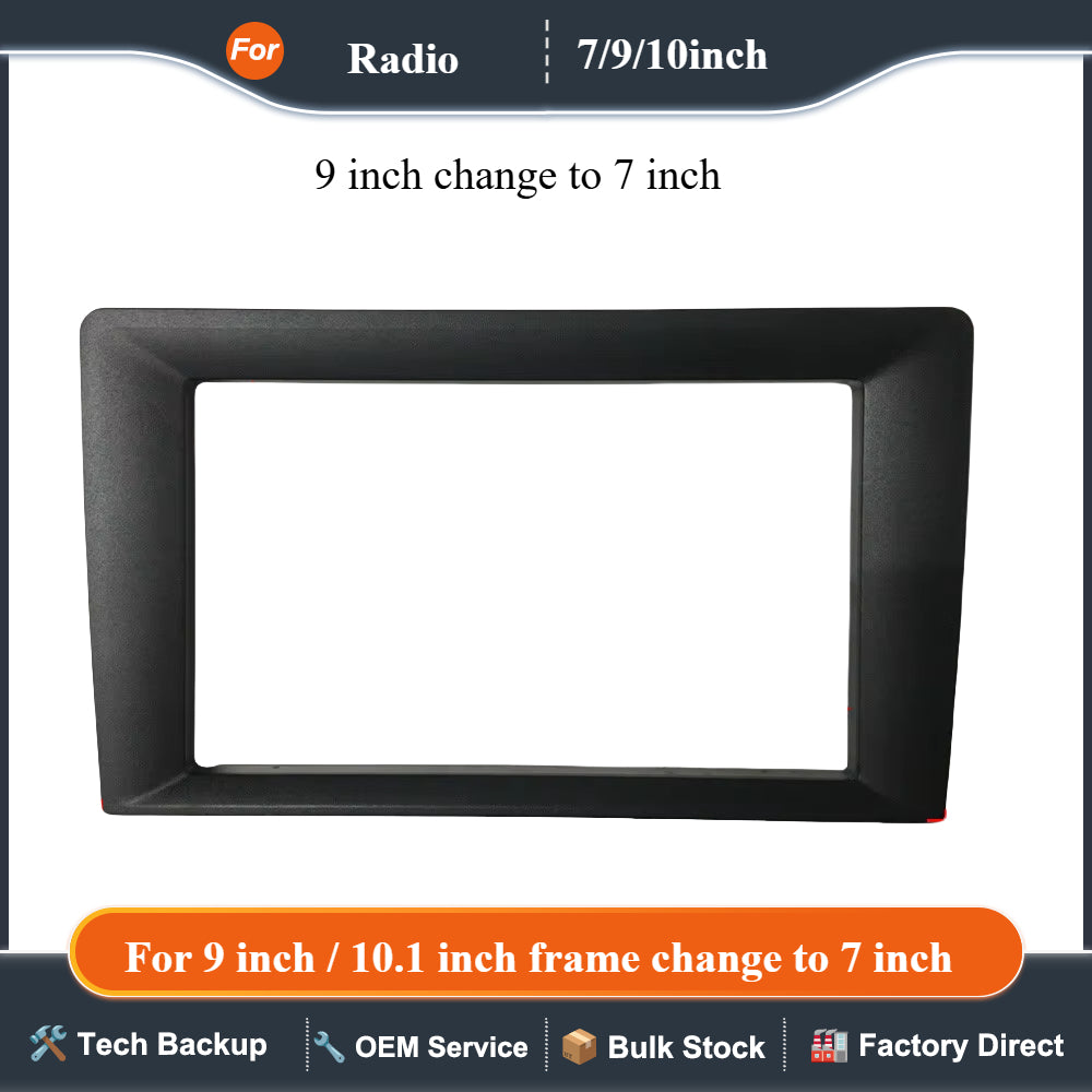 Vehicle radio Fascia 9/10 inch Frame switch to 7 inch 2 Din Car Radio Fascia auto audio Dash Kit Installation Frame Trim Bezel