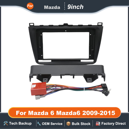 9 Inch Car Frame Fascia Adapter For Mazda 6 Mazda6 2009-2015 Android Radio Dash Fitting Panel Kit